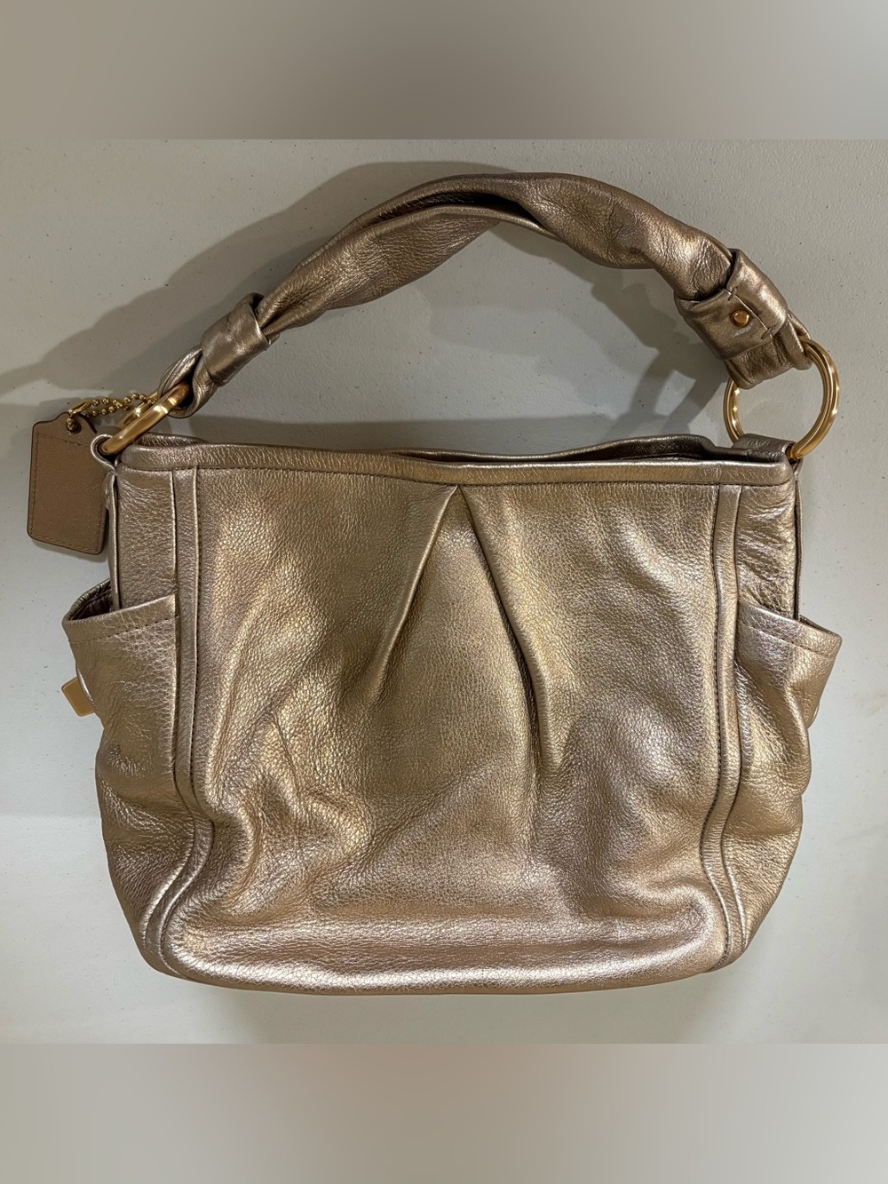 Coach Rose Gold Parker Shoulder Bag 13466 EUC